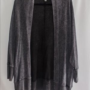 Sweatshirt like material cardigan